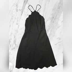 Elegant Black Halter Dress